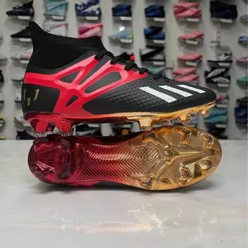 Новые высококачественные бесшовные высокие мужские кроссовки с гальваническим золотым покрытием на подошве для взрослых с длинными ногтями для футбола и занятий спортом на открытом воздухе 32
