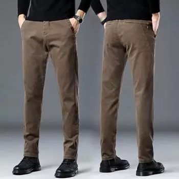 Новые высококачественные осенние мужские повседневные брюки из искусственного денима без катышков, модные прямые брюки слегка свободные прямые брюки 28 серый