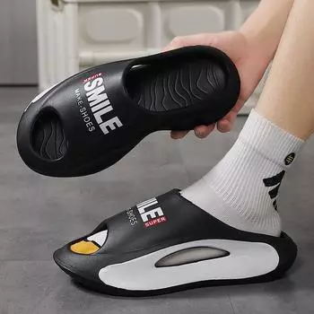 Новые высококачественные парные шлепанцы из ЭВА, сандалии на толстой подошве для мужчин 36-45 лет 36 чёрный