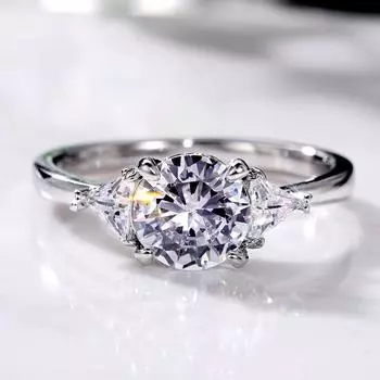 Новые высококачественные посеребренные обручальные кольца женские идеально полированные с блестящим кубическим цирконием подарок на годовщину модные украшения 10