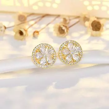 Новые высококачественные серьги с цирконием, темпераментные серьги