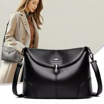 Новые высококачественные женские дизайнерские сумки, вместительная женская кожаная сумка-мессенджер через плечо