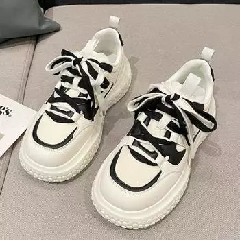 Новые высококачественные женские кроссовки на плоской подошве, модные повседневные женские вулканизированные туфли на платформе для женщин 35