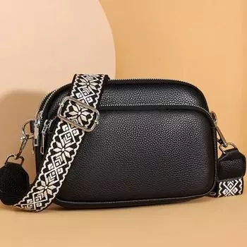 Новые высококачественные женские сумки через плечо из натуральной кожи, роскошная однотонная женская сумка-мессенджер из коровьей кожи