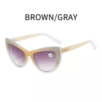 Новые высококлассные очки для пресбиопии «кошачий глаз», модные солнцезащитные очки формы «бабочка», ультралегкие очки высокой четкости, диоптрии до +4.0 0