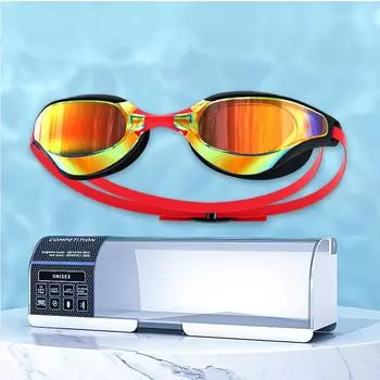 Новые взрослые плавательные очки профессиональные герметичные широкоугольные линзы широкий обзор анти-УФ покрытие анти-туман для мужчин и женщин