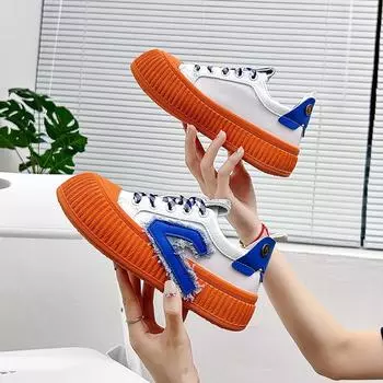 Новые Y2k туфли на толстой подошве, женские корейские повседневные модные кроссовки, женская трендовая спортивная обувь на платформе 35 серебряный