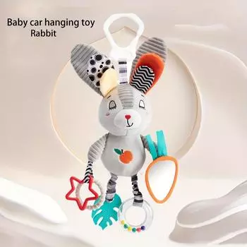 Новые забавные детские игрушки Кролик Бабочка Попугай Пингвин Подвесная игрушка-погремушка Развивающая Праздничный подарок на День благодарения, Рождество, День рождения Rabbit