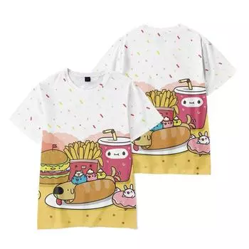 Новые забавные футболки с изображением мультфильма Bugcat Capoo, крутые мужские футболки с круглым вырезом, повседневные, унисекс, уличная одежда, модная футболка в стиле аниме XS