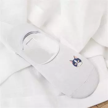 Новые забавные летние весенние милые вышитые кошечки с невидимым кошачьим когтем Sokken женские мягкие хлопковые носки Прямая поставка