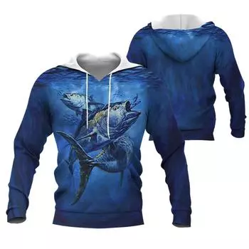 Новые забавные толстовки с капюшоном для рыбалки, мужские толстовки с капюшоном, модные 3D-принты, пуловеры, повседневные крутые пальто, топы, унисекс, свободная одежда S