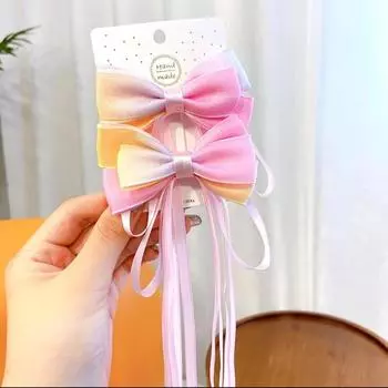 Новые заколки для волос с кисточками и градиентом в китайском стиле для детей, милые заколки для девочек, женские заколки, заколки для волос, аксессуары для волос