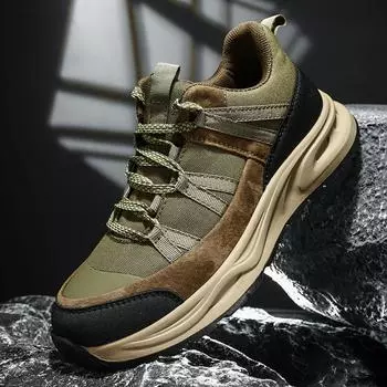 Новые замшевые кожаные походные ботинки мужские для путешествий на открытом воздухе скалолазание кемпинг обувь нескользящая повседневная спортивная обувь для отдыха прогулки кроссовки 38 армия зеленый