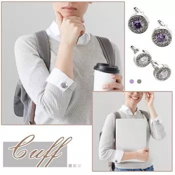 Новые запонки - модные французские запонки с бриллиантами - манжеты для ногтей One Size белый