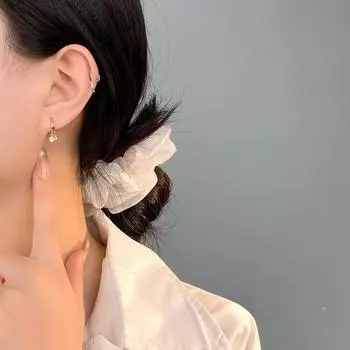 Новые застежки для ушей, инкрустированные циркониевыми бриллиантами, простые и милые мини-блестящие серьги