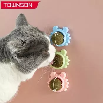 Новые здоровые игрушки для кошек с кошачьей мятой, шарики для кошек, конфеты для облизывания, закуски, питание, закуска с кошачьей мятой, энергетические шарики для котят, игрушки для кошек, товары для кошек зелёный