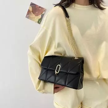 Новые зеленые повседневные сумки через плечо с цепочкой для женщин, модные простые сумки через плечо, женские дизайнерские сумки из искусственной кожи, сумки-мессенджеры