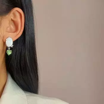 Новые зеленые серьги-кисточки с цирконием Love Joker, модные разноцветные серьги-ракушки, женские украшения, подарки на вечеринку