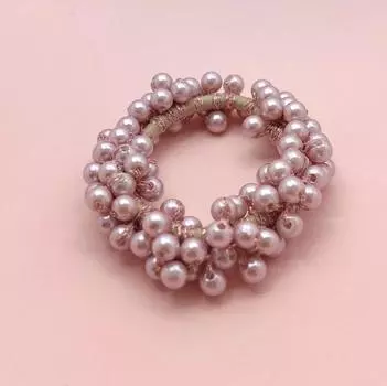 Новые жемчужные аксессуары для волос Zou Хризантема Цветок Кристалл L Резинка для волос Высокоэластичная резинка Ручной работы Женские аксессуары