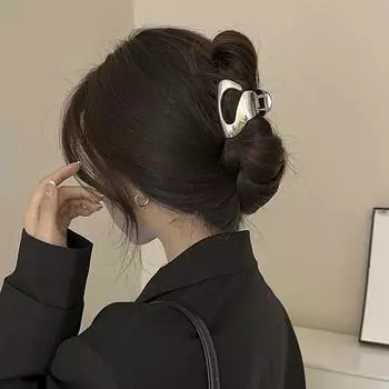 Новые женские элегантные простые полые геометрические металлические заколки для волос винтажные заколки для волос с заколкой-хвостом модные аксессуары для волос чёрный