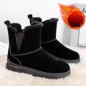 Новые женские бархатные зимние ботинки большого размера, простые повседневные короткие ботинки-трубы, утепленные ботинки с хлопковой подкладкой, большие размеры 36 хаки