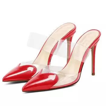 Новые женские босоножки разных цветов, прозрачные, на тонком каблуке, вечерние туфли для женщин, весна-лето, с острым носком, выпускные туфли-лодочки, дизайнерская обувь 35
