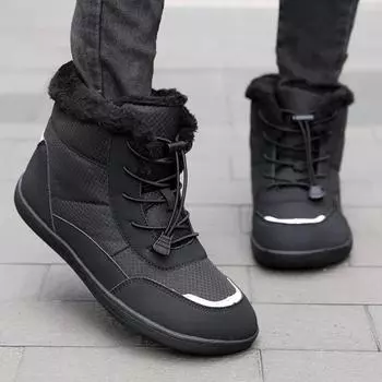 Новые женские ботинки для босых ног, толстые плюшевые водонепроницаемые нескользящие ботинки, женская зимняя походная обувь для прогулок 36