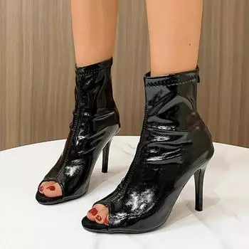 Новые женские ботинки на толстой подошве весна-осень короткие ботинки готический панк повседневный белый платформа весна-лето средний каблук 35 чёрный