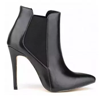 Новые женские ботинки с острым носком из искусственной кожи, сексуальные высокие каблуки 11 см, короткие ботильоны для женщин, верблюжье-коричневые женские туфли большого размера 35