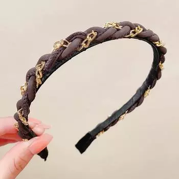 Новые женские цепочки, заплетенные изысканные повязки на голову, дамские темпераментные тонкие обручи для волос, украшения для волос, повязка на голову, модные аксессуары для волос
