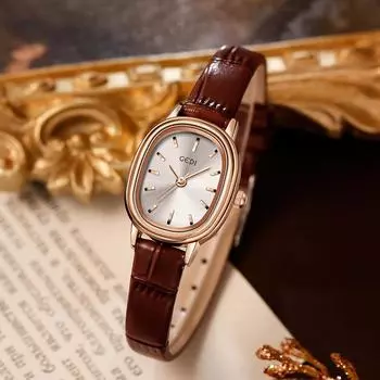 Новые женские часы Retro Temperament Oval Belt женские часы Simple Fashion Light Luxury Watch Women