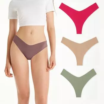 Новые женские дышащие бесшовные стринги Ice Slik, сексуальные прозрачные легкие трусики с низкой талией, однотонные, мягкое, удобное нижнее белье для женщин S слоновая кость