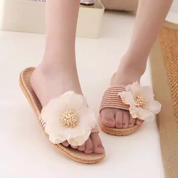 Новые женские дышащие домашние тапочки с мягкой подошвой 35 розовый