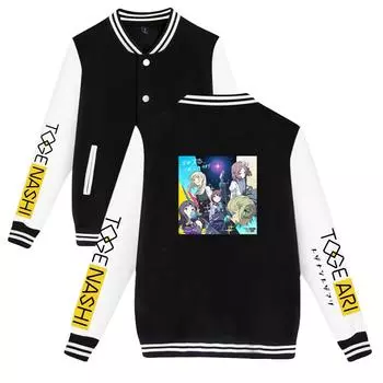 Новые женские и мужские куртки, куртка-бомбер для девочек, куртка-бейсболка в стиле аниме, верхняя одежда в стиле хип-хоп для пар из колледжа, одежда на заказ XS чёрный