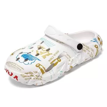 Новые женские и мужские сандалии из ЭВА, дизайнерские тапочки, спортивная повседневная пляжная обувь для пар, нескользящие шлепанцы для ходьбы на открытом воздухе 38-39