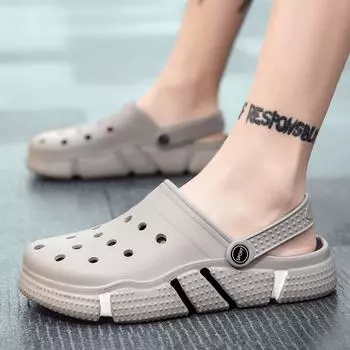 Новые женские и мужские сандалии, тапочки с отверстиями, парные сандалии, туфли-лодочки и сабо, садовая обувь для женщин, дышащая пляжная обувь, размеры 36–46, AW75 36