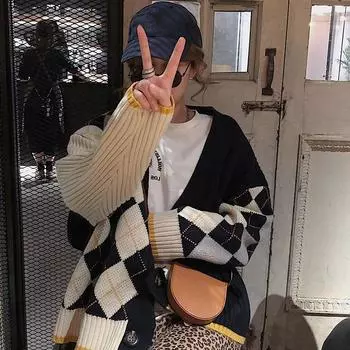 Новые женские кардиганы на осень и зиму, повседневный длинный вязаный кардиган, женский свитер, пальто, кардиганы с v-образным вырезом, женская одежда one size абрикосовый