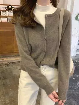 Новые женские кардиганы на осень и зиму, повседневный длинный вязаный кардиган, женский свитер, пальто, модные кардиганы, женская одежда one size