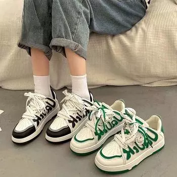 Новые женские кроссовки, белая женская теннисная обувь, парусиновая женская обувь на платформе, повседневная женская вулканизированная обувь на плоской подошве 35 чёрный