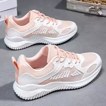 Новые женские кроссовки для бега Wild Breathable Mesh Single Women Fashion Students Sports Shoes Casual Shoes 2024 36 белый