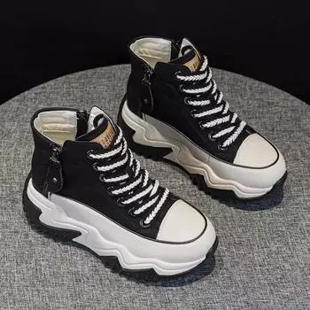 Новые женские кроссовки, модные женские ботинки на платформе, нескользящая повседневная обувь с высоким берцем, дизайнерские высококачественные удобные женские ботильоны 35 жёлтый