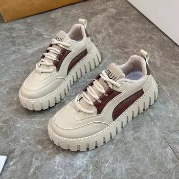 Новые женские кроссовки, обувь для тенниса, женская платформа, женские туфли, новые кроссовки, толстая подошва, розы, плюш, натуральная кожа 35