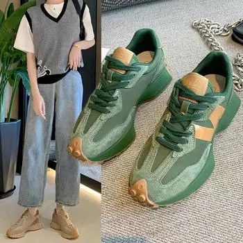 Новые женские кроссовки плоские повседневные туфли на шнуровке сетчатые дышащие кроссовки zapatillas de deporte para mujer вулканизированные туфли 40 зелёный