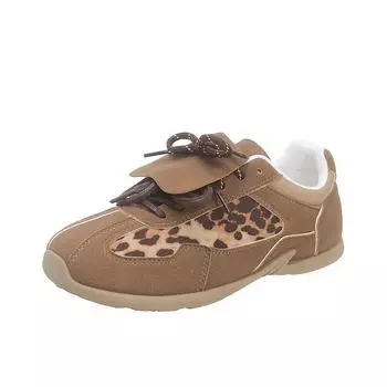 Новые женские кроссовки с леопардовым принтом, повседневные, сочетающиеся по цвету, на шнуровке, спортивные кроссовки для бега, повседневные, универсальные, для вечеринок, женская обувь 36