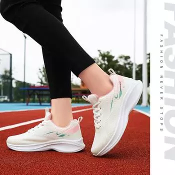 Новые женские кроссовки с мягкой подошвой, удобные дышащие спортивные туфли для девочек и женщин 36 белый