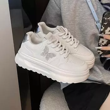 Новые женские кроссовки Tenis на платформе, белые повседневные туфли, женские удобные туфли на толстой подошве, женские Zapatillas De Mujer D315 35