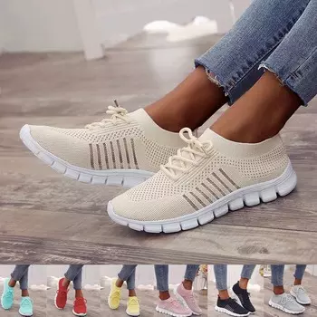 Новые женские кроссовки, весенние туфли на плоской подошве, повседневные женские летние вулканизированные легкие сетчатые дышащие женские кроссовки 35 чёрный