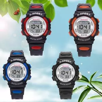 Новые женские квадратные наручные часы с цифровым дисплеем, повседневные водонепроницаемые спортивные наручные часы жёлтый