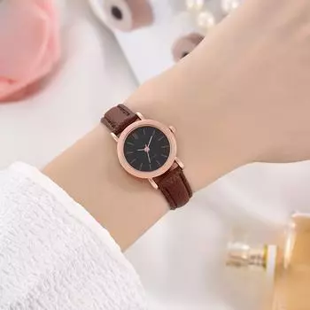 Новые женские кварцевые часы в стиле ретро 2022 года — простой, свежий, повседневный дизайн для студентов 10-3