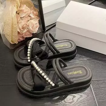 Новые женские летние модные пляжные тапочки на платформе 38/39